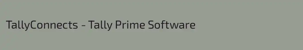 TallyConnects - Tally Prime Software